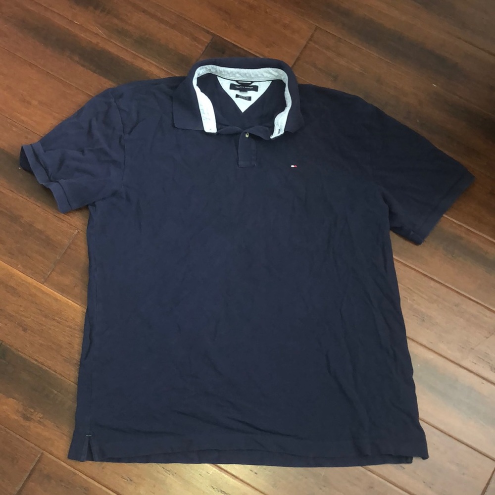 Navy blue men’s size XXXL Tommy Hilfiger collared shirt